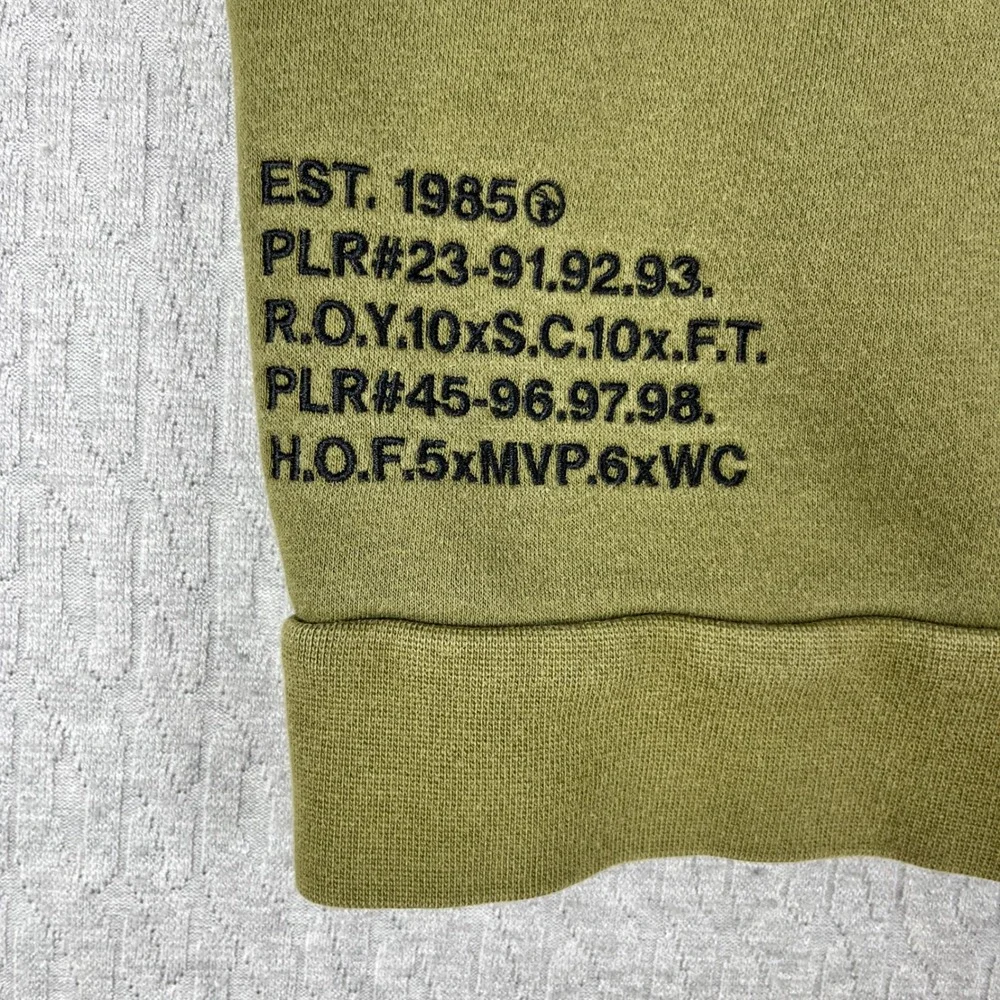 Jordan Hoodie Mens Medium Green Air Jordan Jumpman Script Pullover Sweatshirt